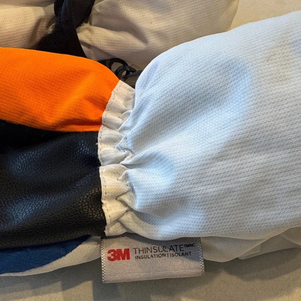 Kids Mittens - Blue, White, and Orange